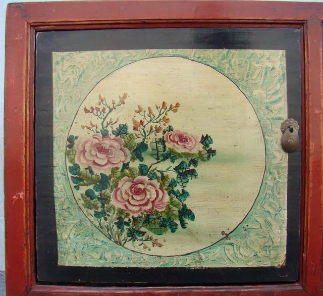 描彩三門(mén)柜|Color-painted low cabinet