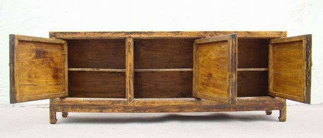 描彩三門連柜|painted cabinet
