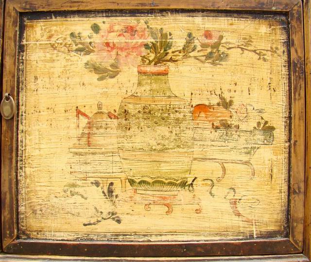 描彩三門連柜|painted cabinet