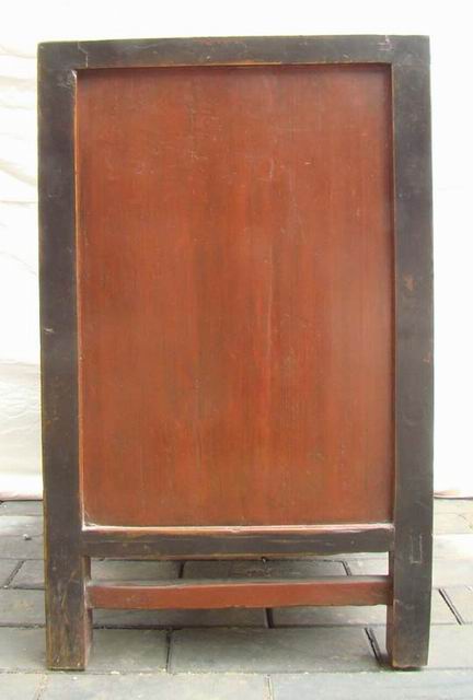 描彩三抽二門柜工廠|painted cabinet