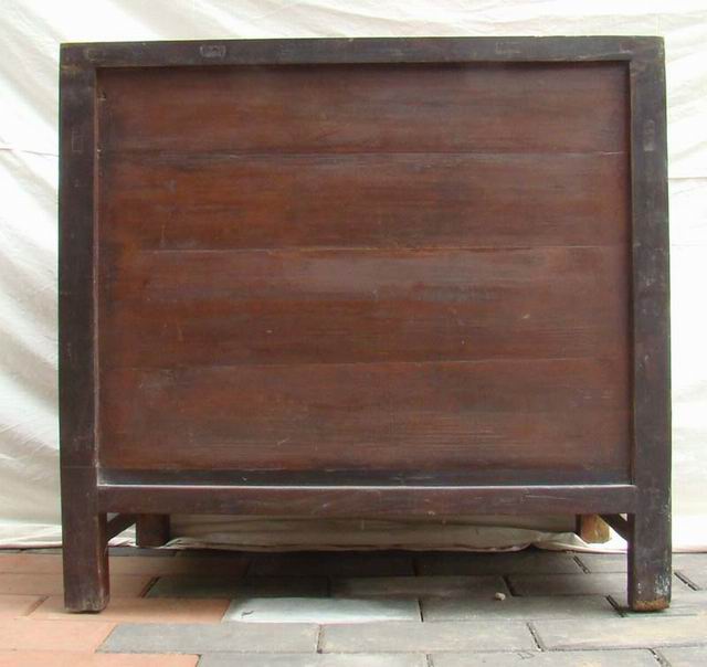 描彩三抽二門柜工廠|painted cabinet