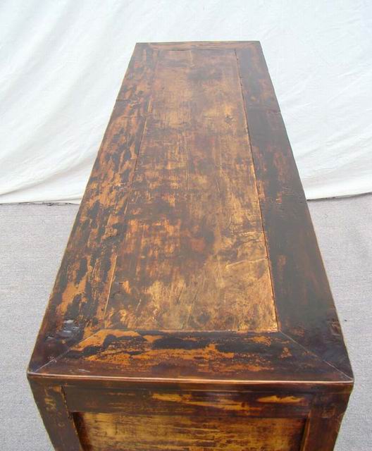 描彩四抽四門連柜|painted cabinet