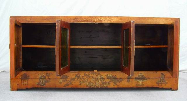 描彩四門柜工廠|Color-painted low cabinet