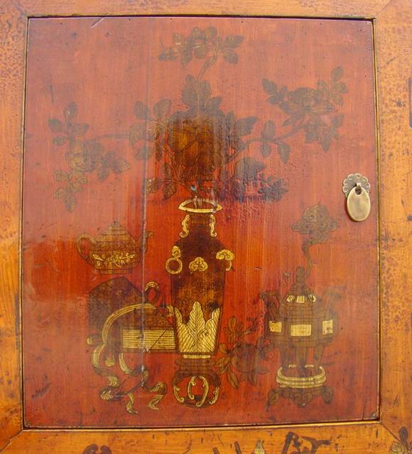 描彩四門柜工廠|Color-painted low cabinet