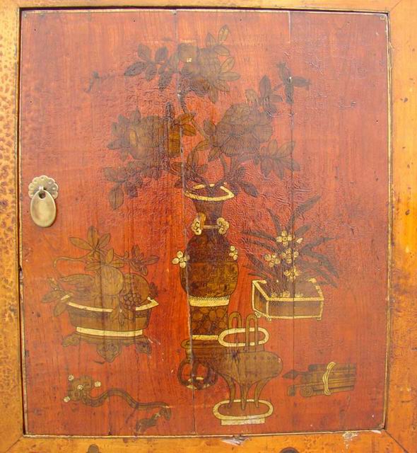 描彩四門柜工廠|Color-painted low cabinet
