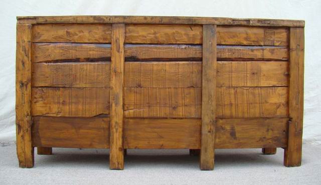 三抽三門描彩柜|Color-painted low cabinet