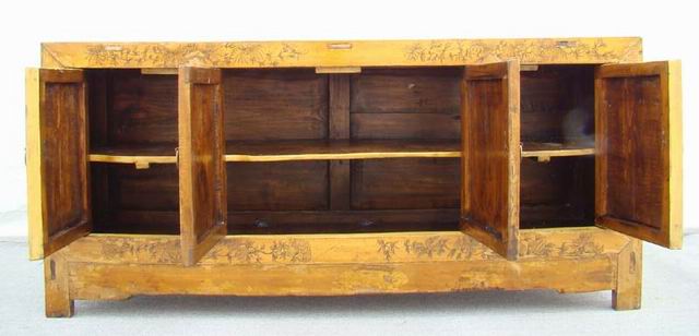 描彩四門柜|cabinet