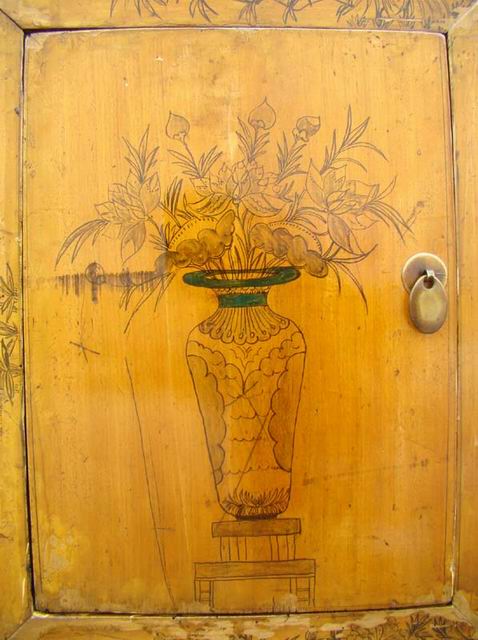描彩四門柜|cabinet