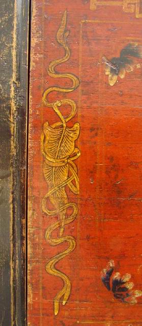 描彩一抽二門柜|painted cabinet