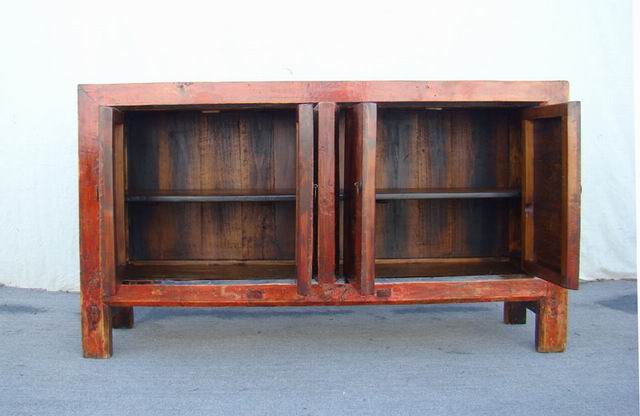 描彩連柜|painted cabinet