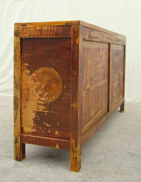 描彩四門柜|painted lower cabinet