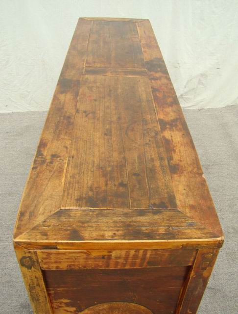 描彩四門柜|painted lower cabinet