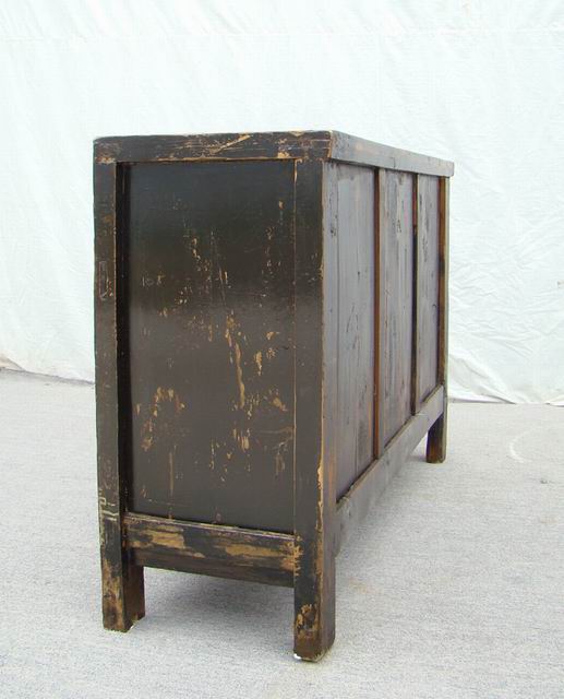描彩三抽二門柜|cabinet