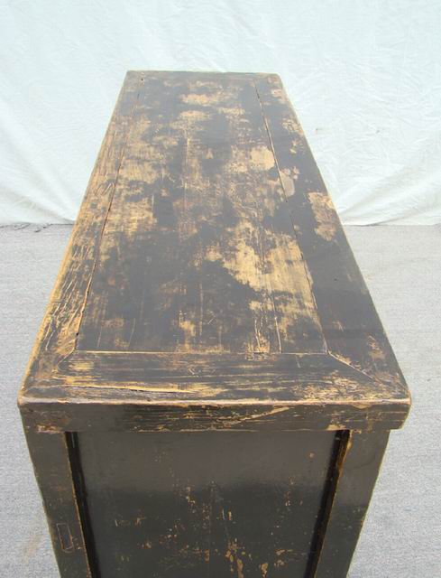 描彩三抽二門柜|cabinet