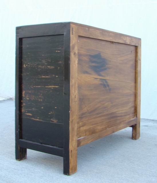 描彩三抽二門柜|cabinet