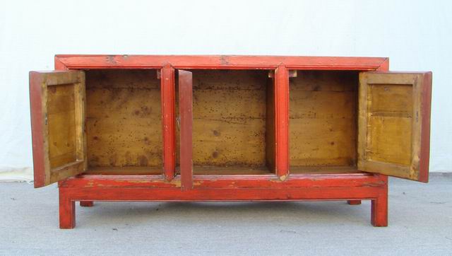描彩三門柜|Color-painted twin cabinet