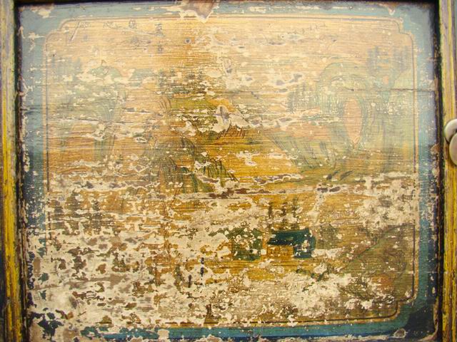 三門描彩柜|Color-painted low cabinet