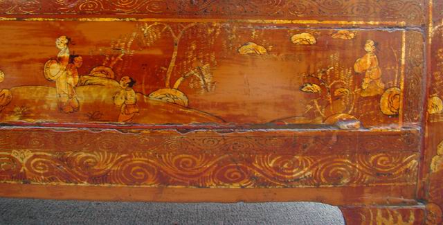 描金二門柜|Red &gilt small cabinet