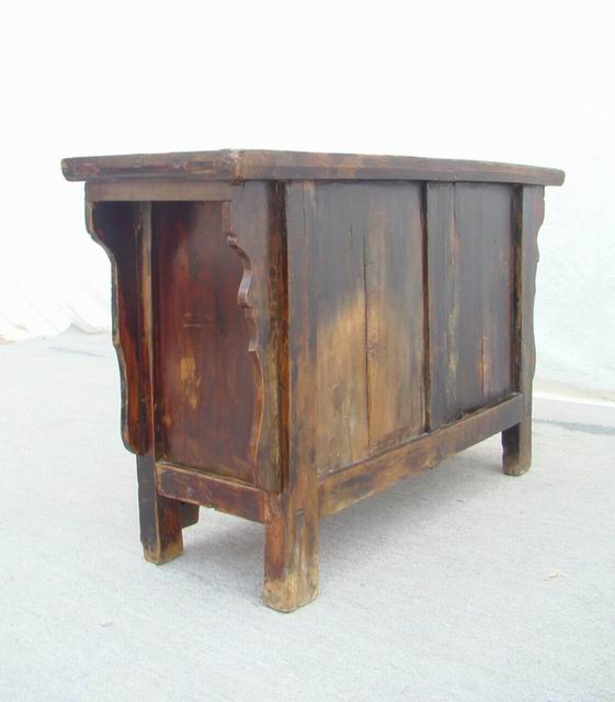 描金二門柜|Red &gilt small cabinet