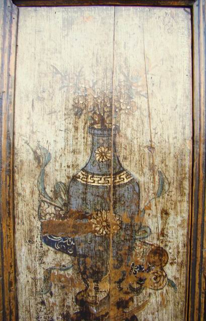 描彩四門連體柜|painted cabinet