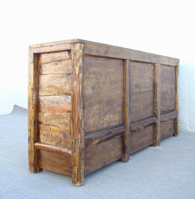 三抽三門描彩柜|Color-painted low cabinet
