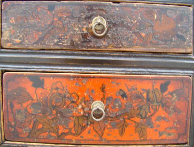 描彩四抽二門柜|lower cabinet