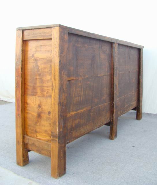 四門描彩柜|Color-painted low cabinet