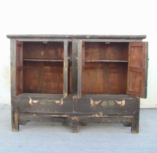 描彩連體柜工廠painted cabinet with three gates