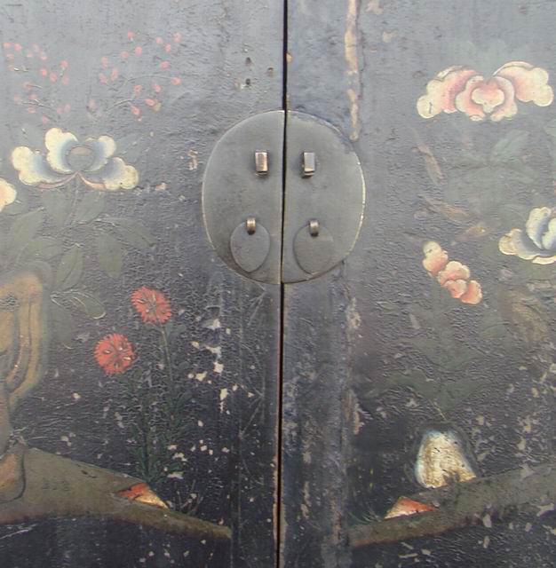 描彩連體柜工廠painted cabinet with three gates