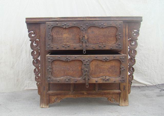 雕花二抽桌|Table with 2 drawers