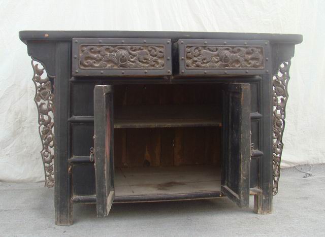 二抽二門(mén)雕花柜|Small cabinet
