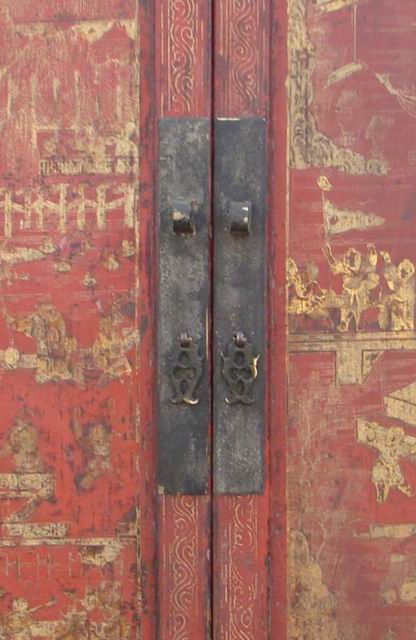 紅描金大柜|Red & gilt big cabinet