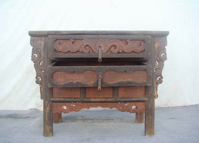 雕花二抽桌工廠|Table with 2 drawers