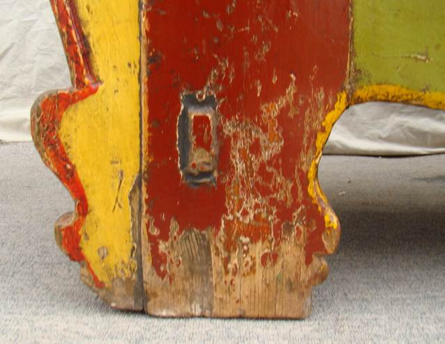 高碑店三門描彩柜|Color-painted low cabinet