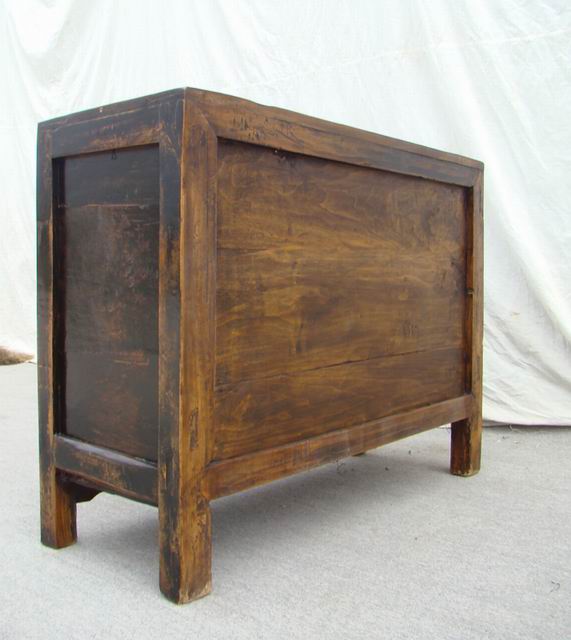 描彩二門柜|painted small cabinet