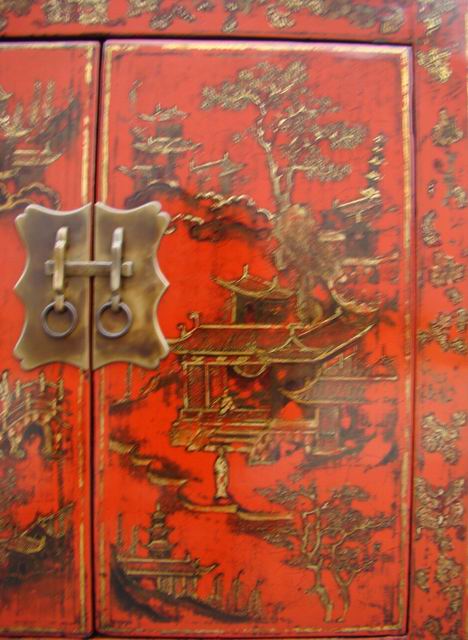 紅描金小柜工廠|gold gilt cabinet