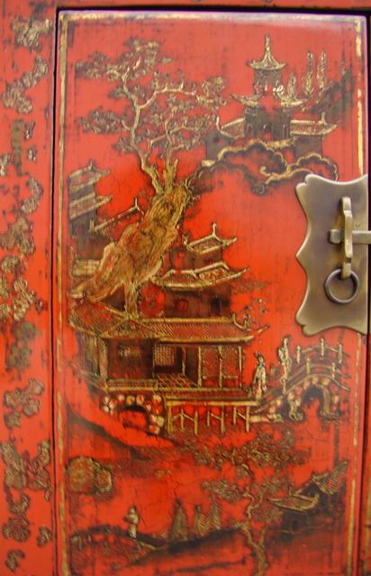 紅描金小柜工廠|gold gilt cabinet