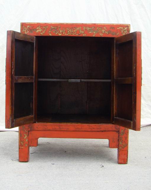 紅描金小柜|gold gilt cabinet