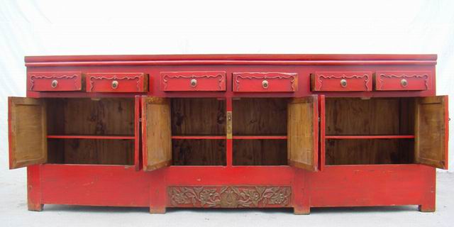 紅六抽六門地柜|Low Cabinet