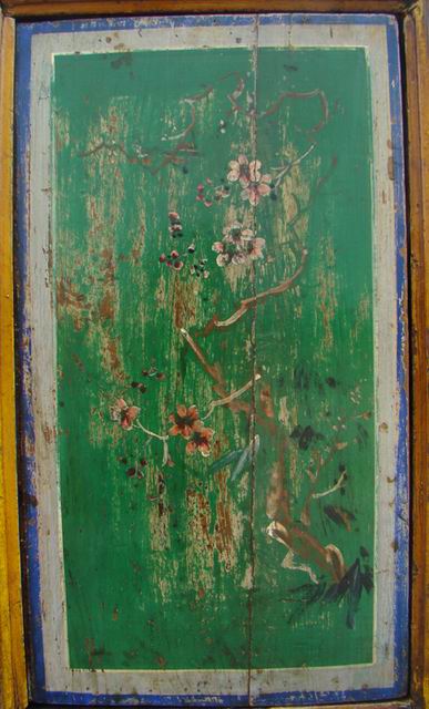 描彩四門連柜|Color-painted low cabinet