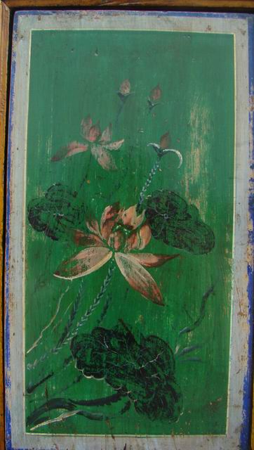 描彩四門連柜|Color-painted low cabinet