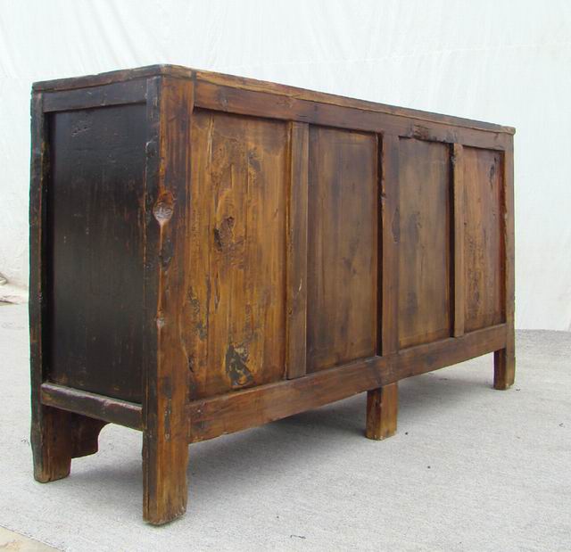 描彩四門連柜|Color-painted low cabinet