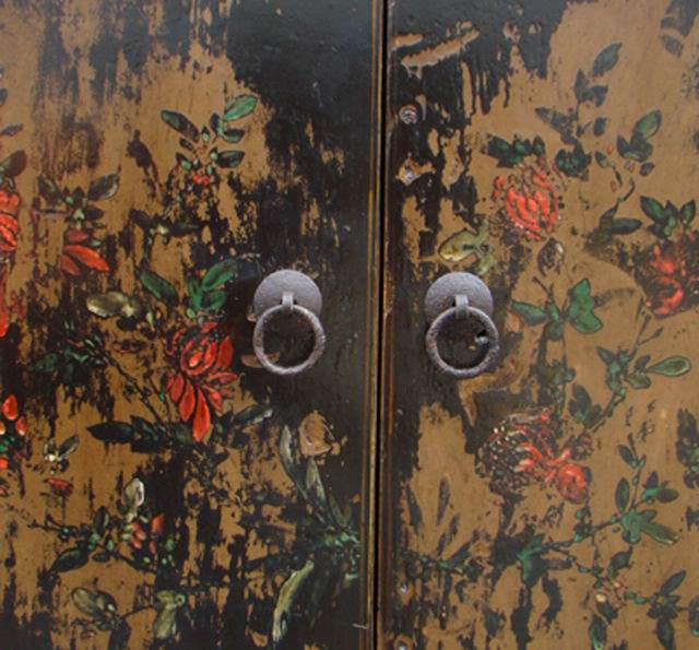 四抽六門描彩柜|Color-painted low cabinet