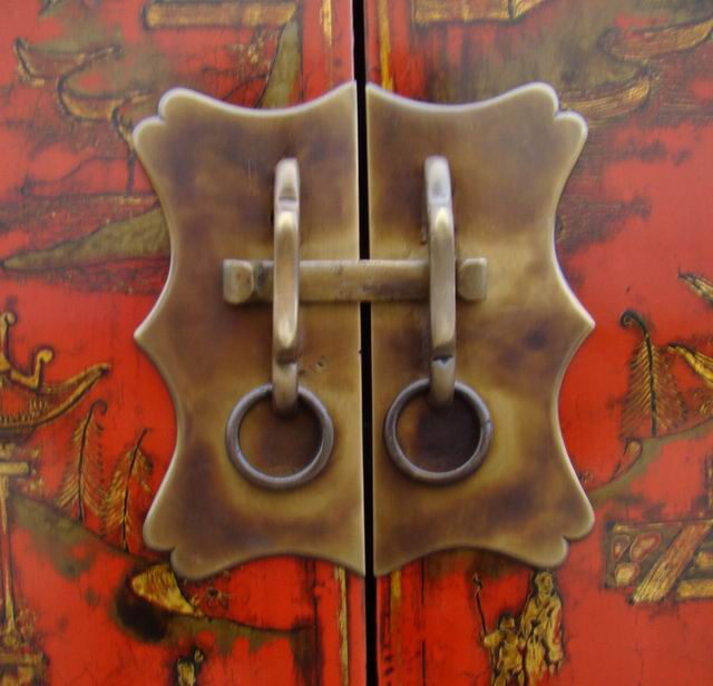 紅描金小柜|gold gilt small cabinet