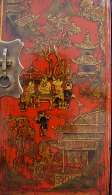 紅描金小柜|gold gilt small cabinet