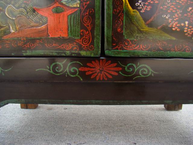 二門五彩柜|Color-painted twin cabinet