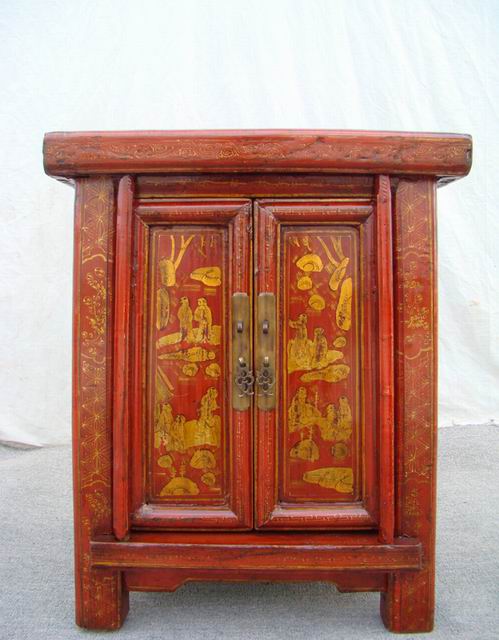 紅描金小柜|cabinet