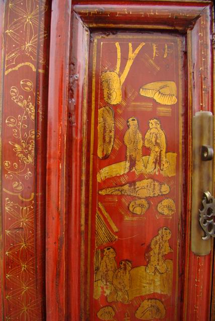 紅描金小柜|cabinet